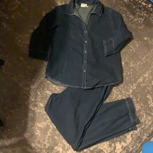 Hot Cotton by Marc Wear. Denim pant set. Sz M